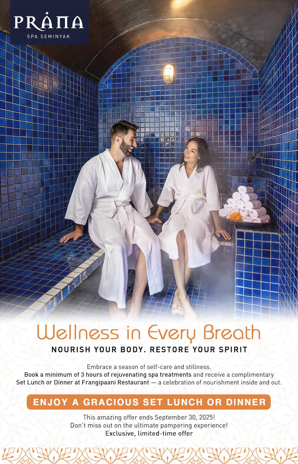 Prana Spa Promotion September 2025